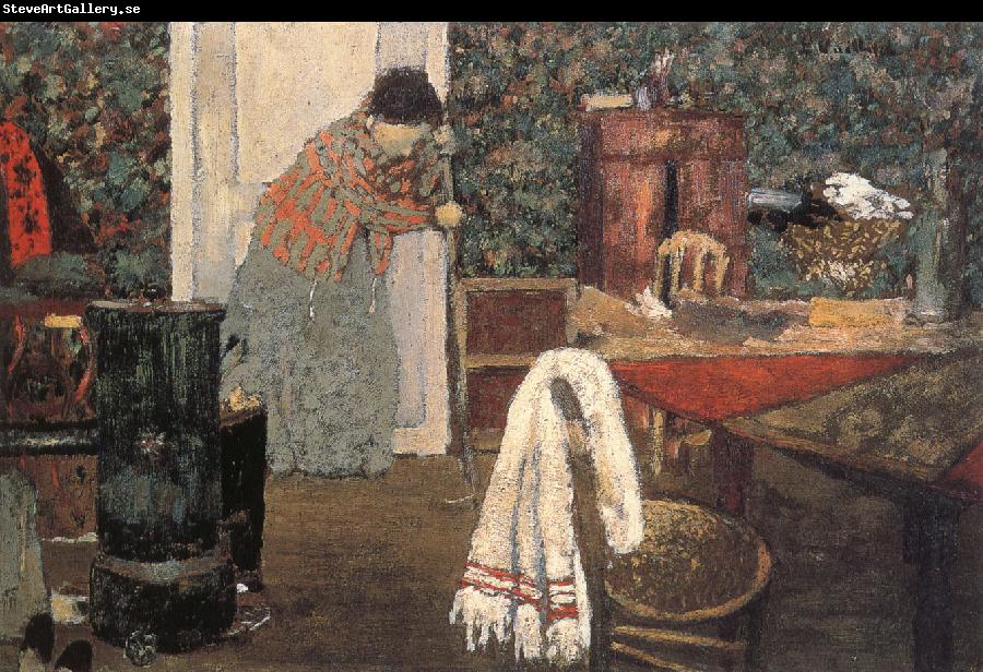 Edouard Vuillard Maid cleaning the room